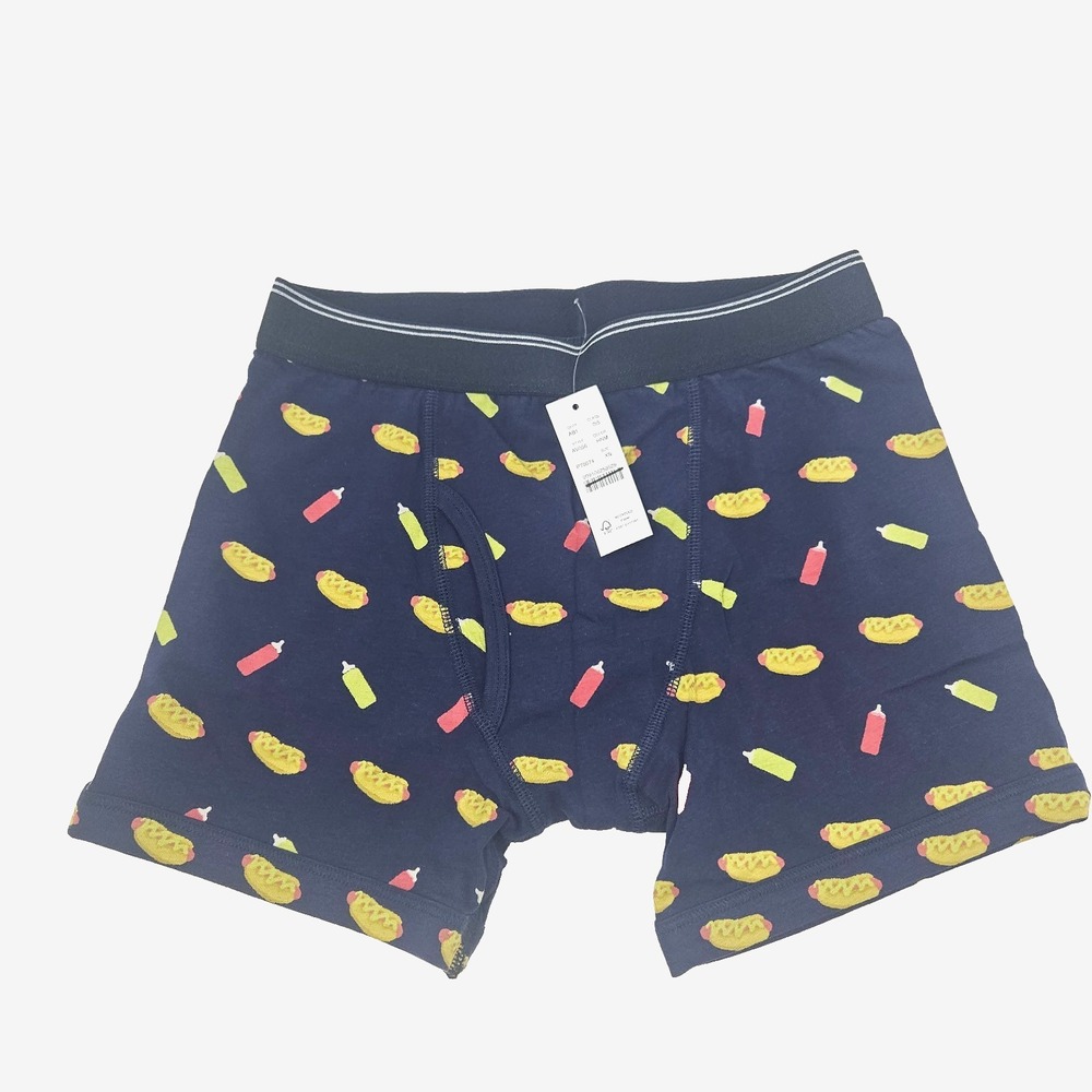 J. Crew Mens Knit Boxer Briefs Size XS  Hotdog Print AV056